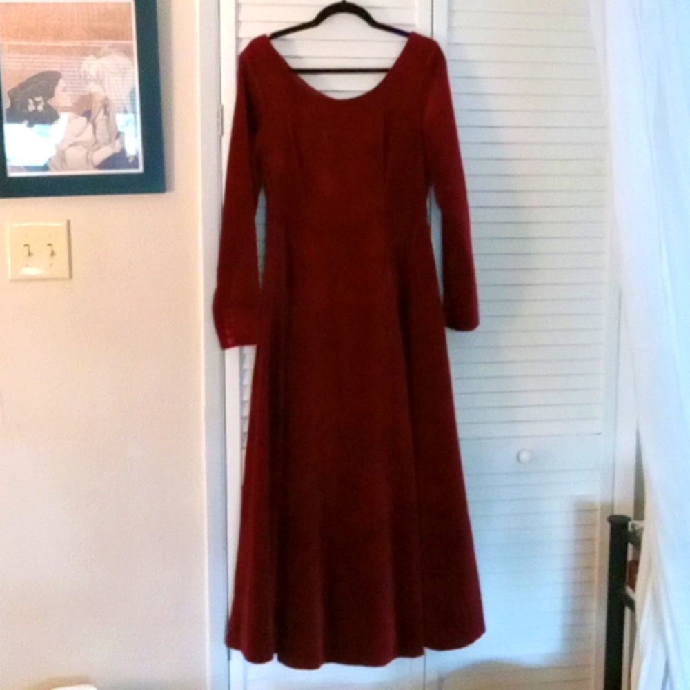 Red Velvet princess cut dress